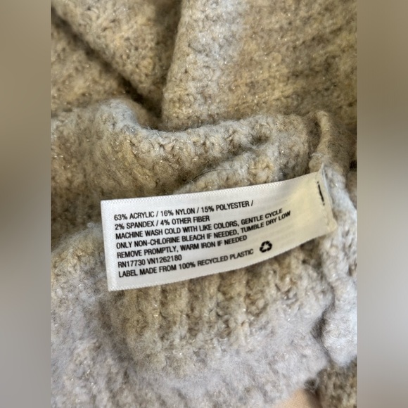 Sz M Prologue crew neck oatmeal textured sweater soft - Picture 6 of 7
